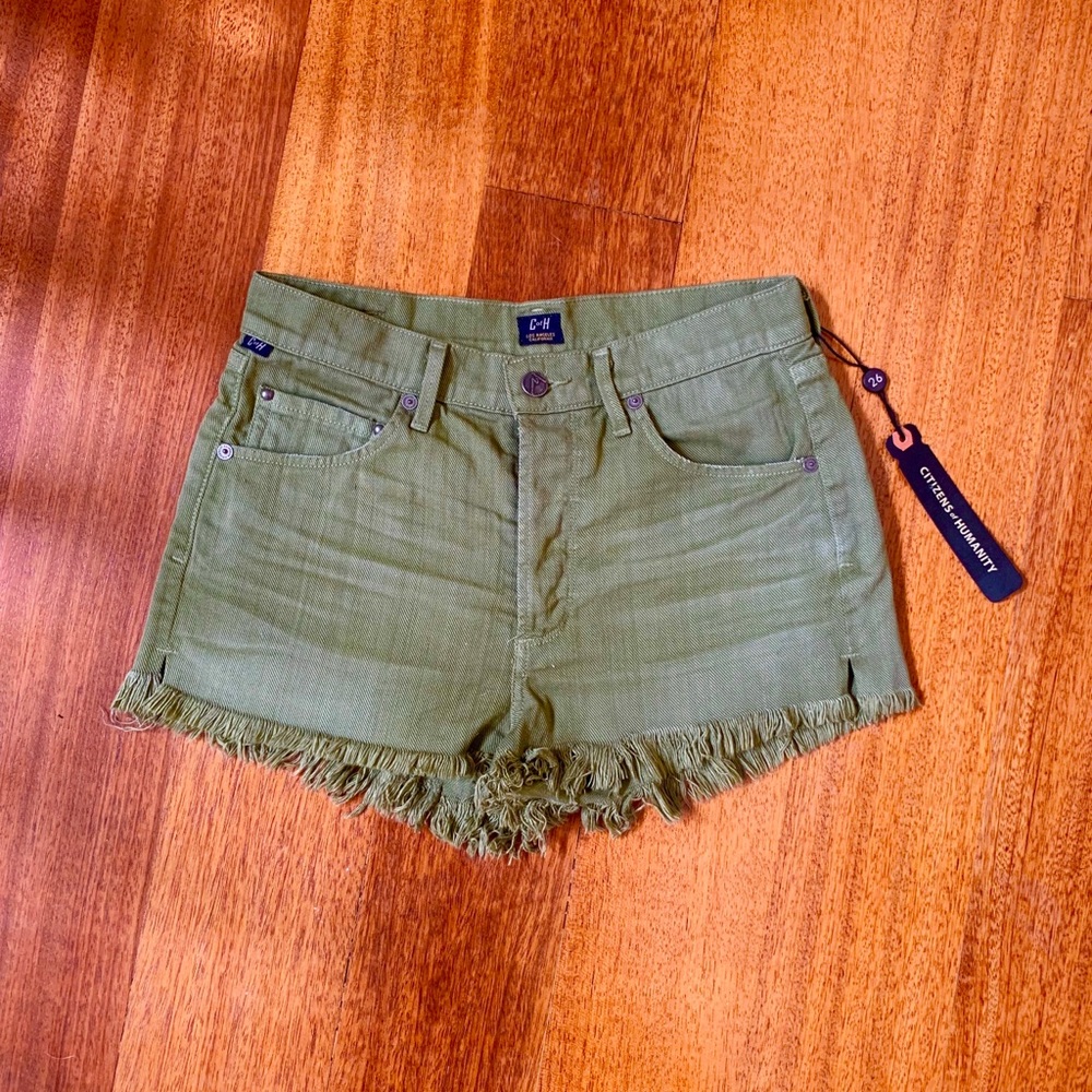 Citizens Chloe High Waist Shorts in army Green
